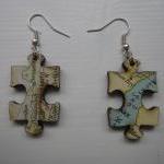 Lasercut Wooden Map Earrin..